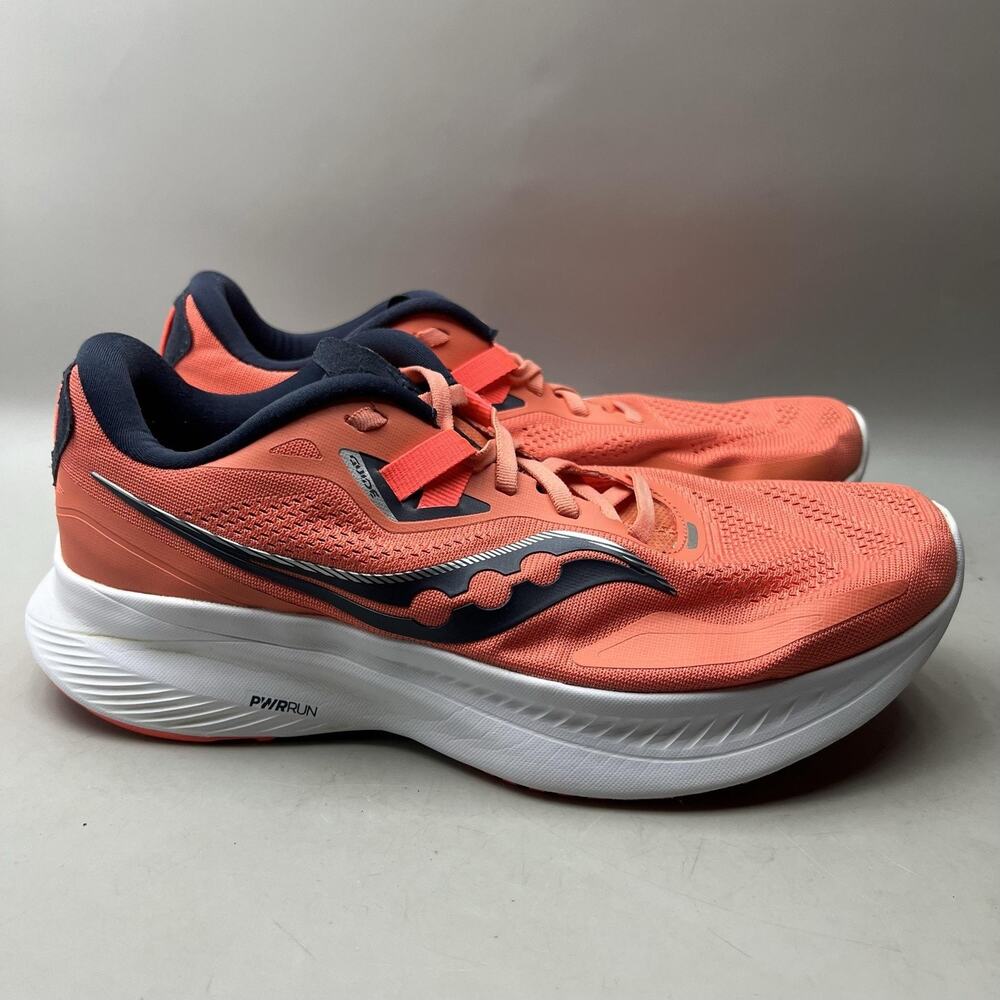 Saucony Guide 15 Running Shoes Women Size 9 Orange Mesh Comfort Cushion Sneakers